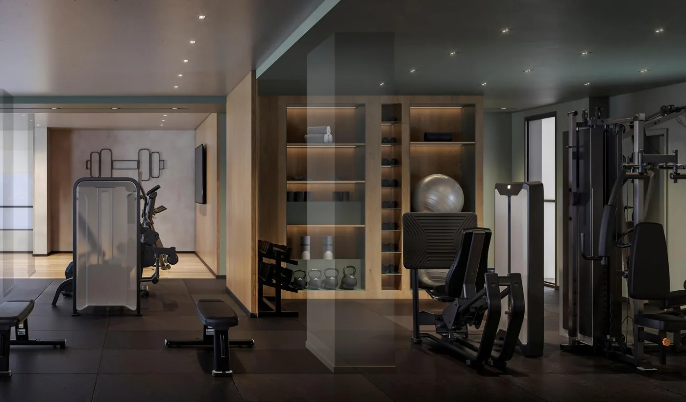 Perspectiva ilustrada do fitness — Nex One Bela Cintra